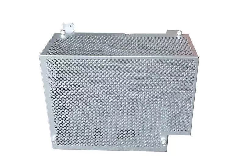 Perforated ventilation enclosure with powder coated finish